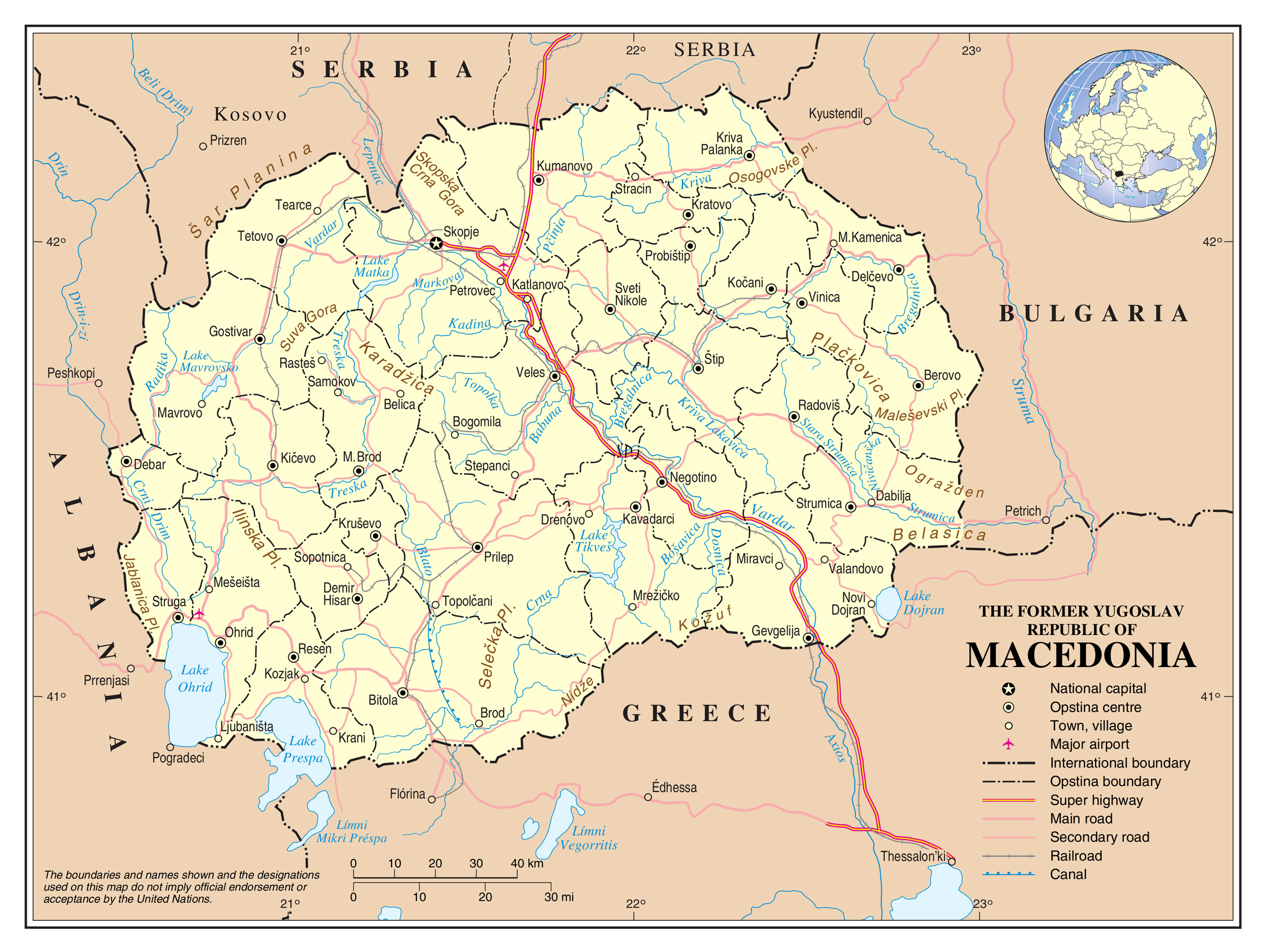 Grande Detallado Mapa Pol tico Y Administrativo De Macedonia Con 