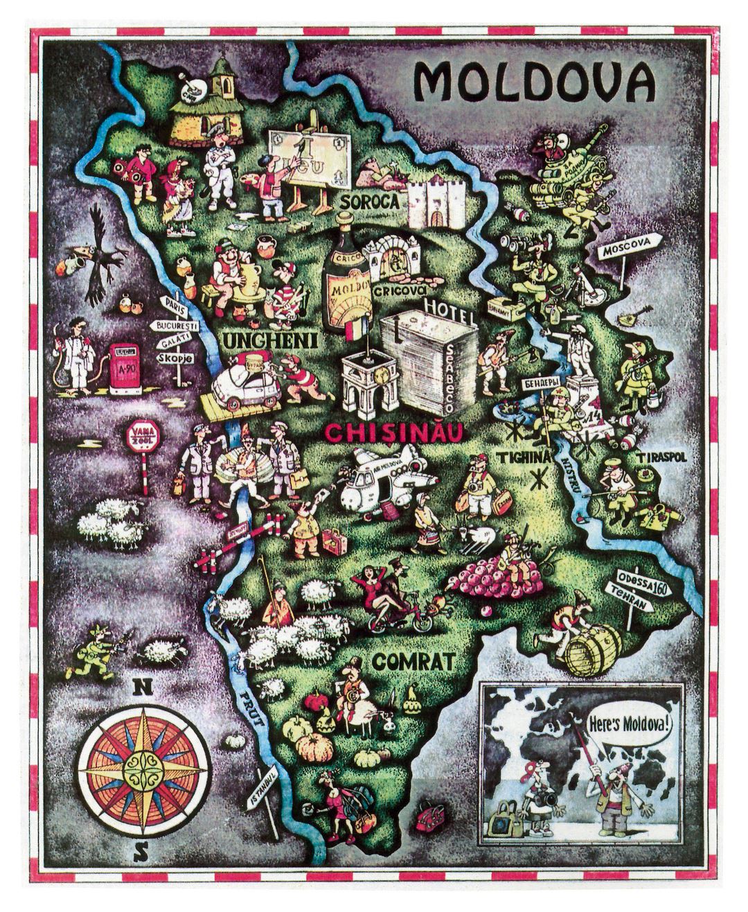 Grande turismo ilustra mapa de Moldova