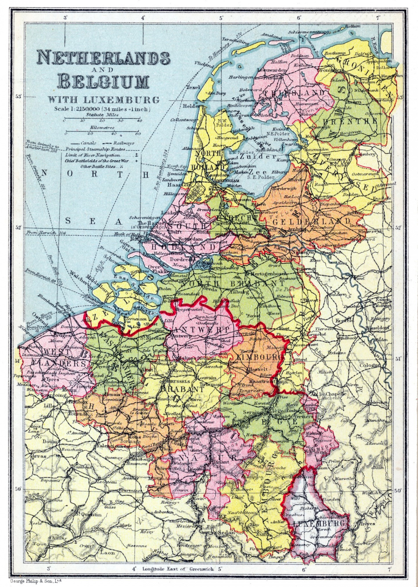 Grande detallado mapa político y administrativo antiguo de Holanda y