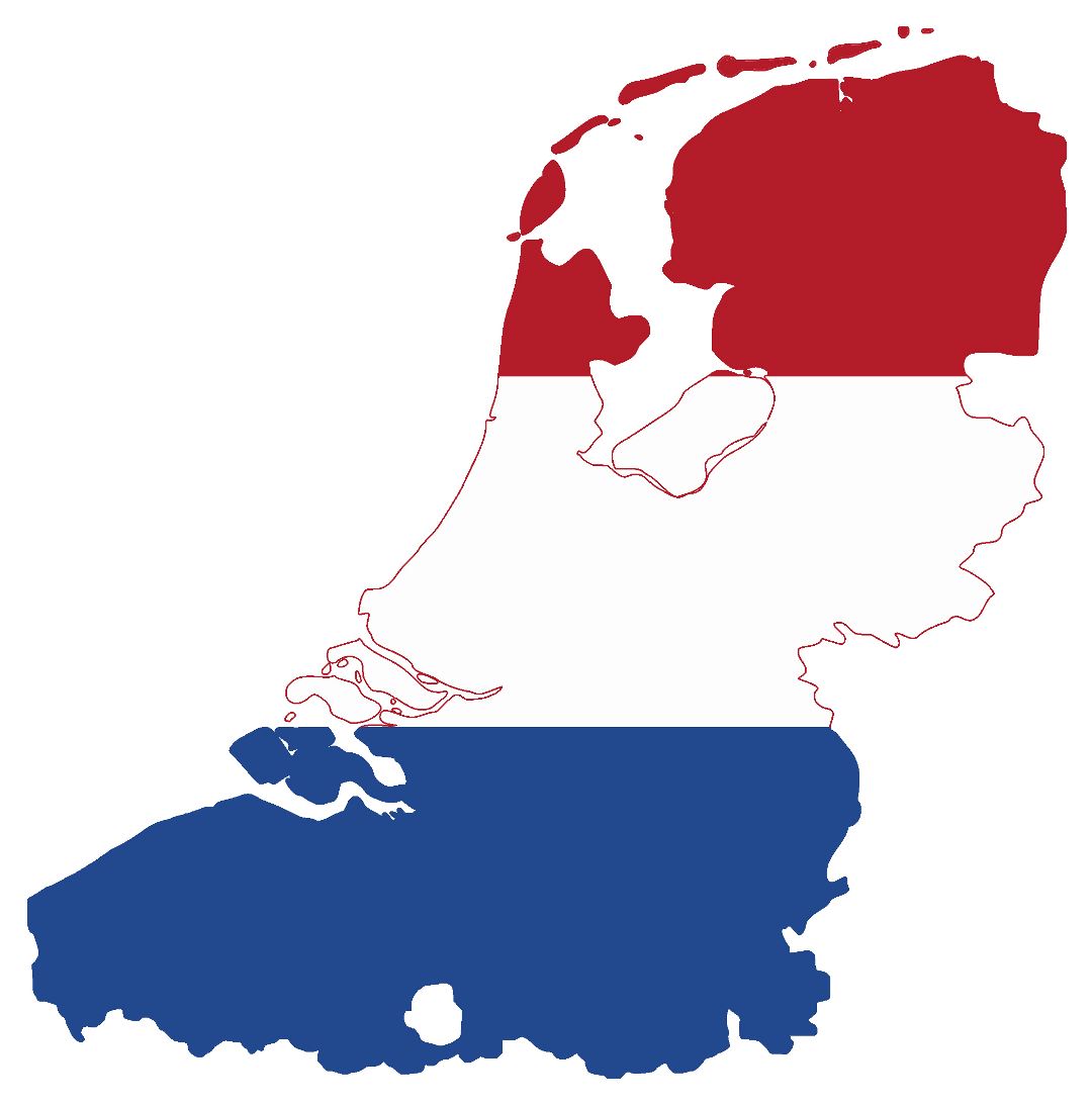 Grande mapa de la bandera de los Países Bajos