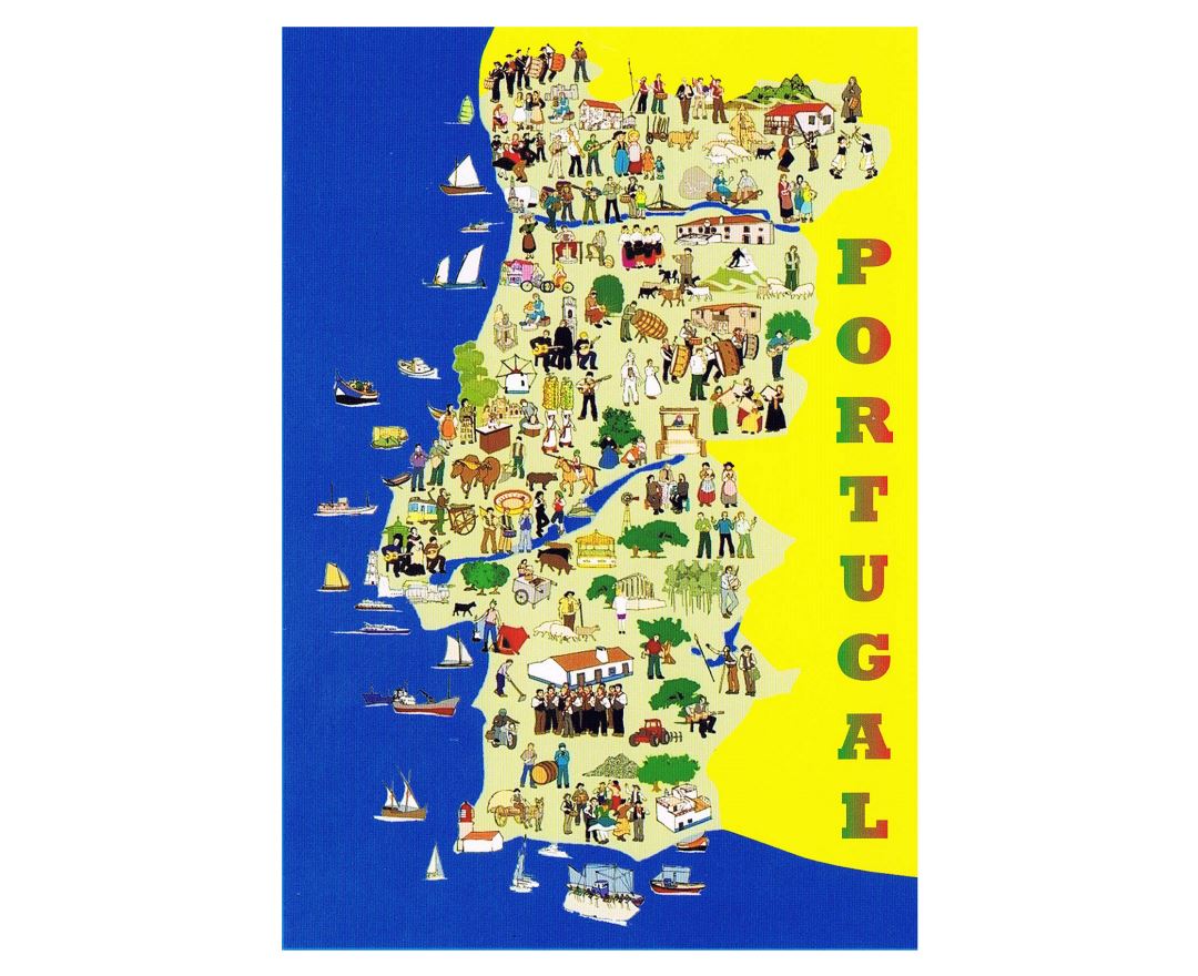 Portugal mapa turístico - mapa Turístico de Portugal (Europa do