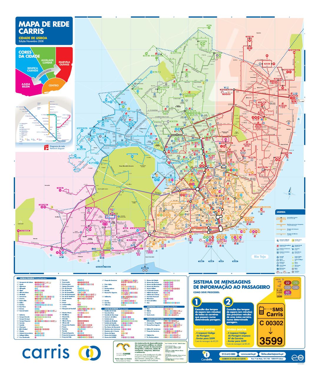 Grande detallado mapa red ferroviaria de la zona de Lisboa