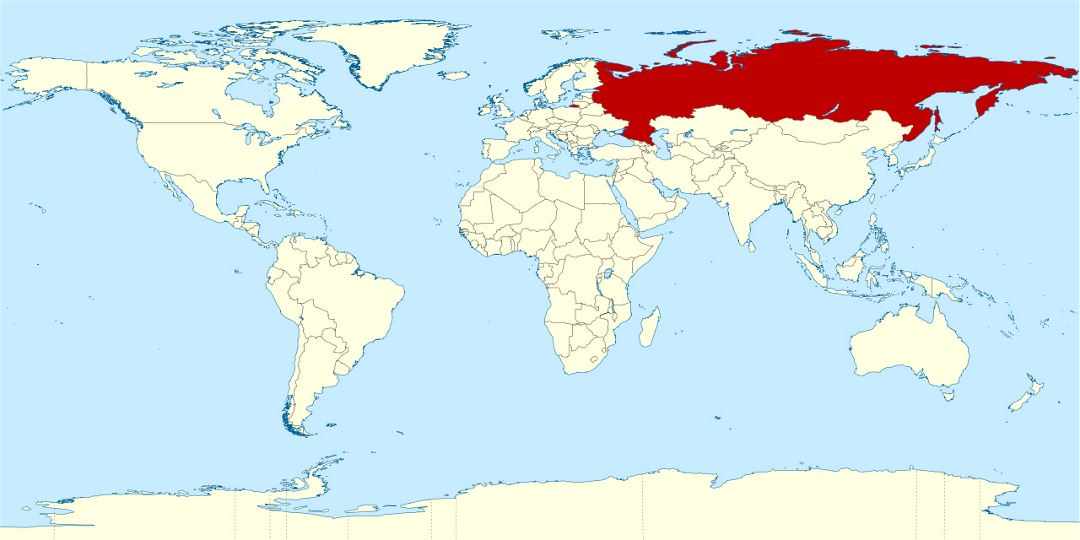 Grande localización mapa de Rusia