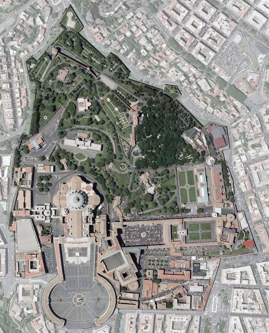 Detallado satélite imagen de ciudad del Vaticano