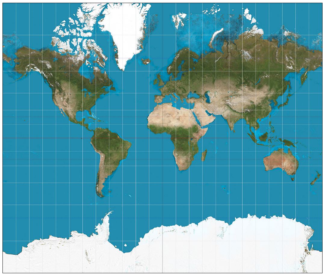 Mapa de satélite del mundo
