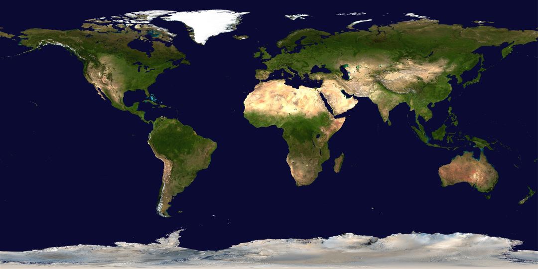 Mapa satelital detallado a gran escala del Mundo