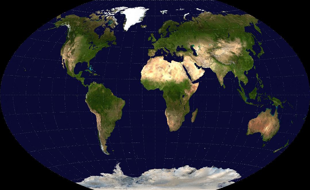 Mapa satelital detallado del mundo