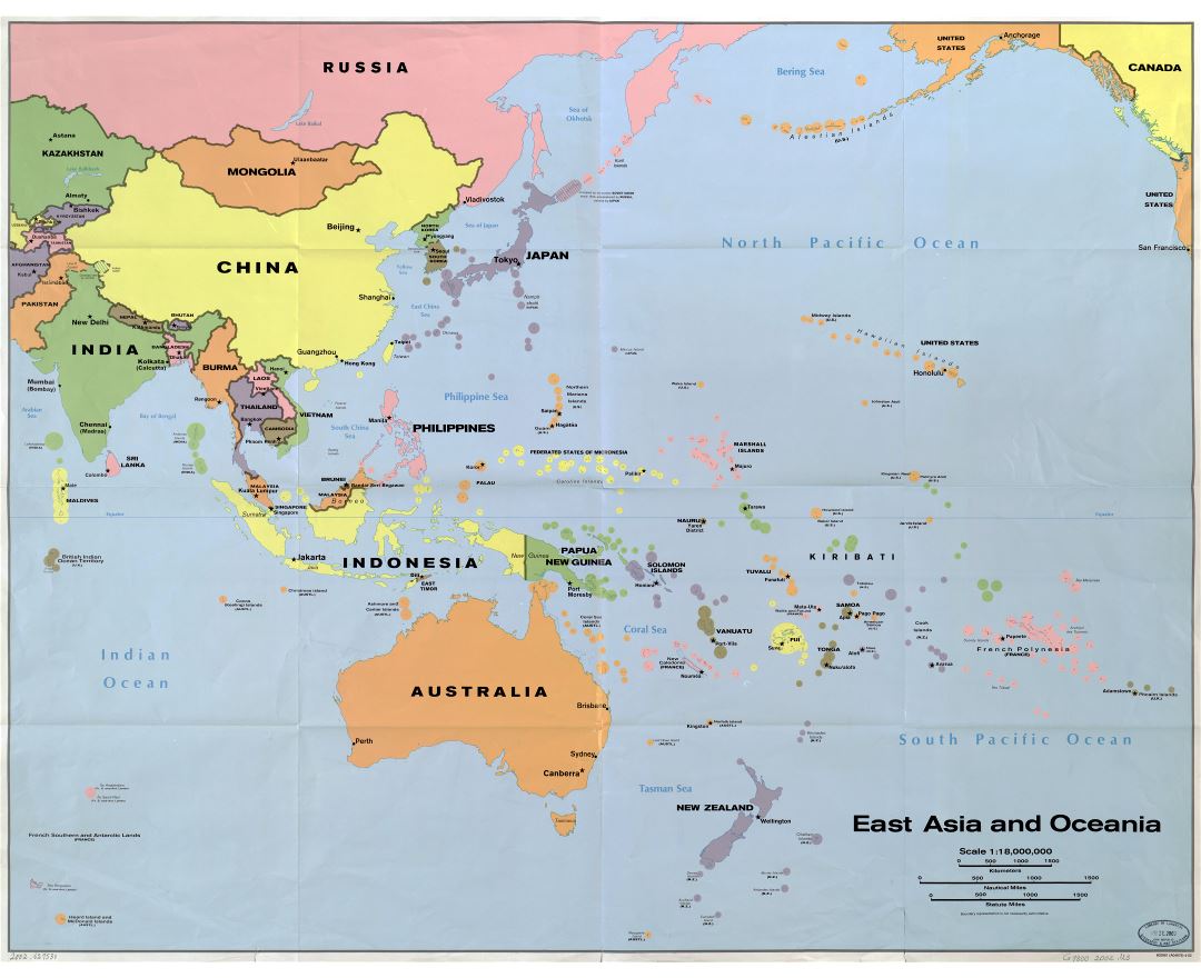 Mapas de Oceanía y países de Oceanía | Colección de mapas de Oceanía | Mapas  del Mundo