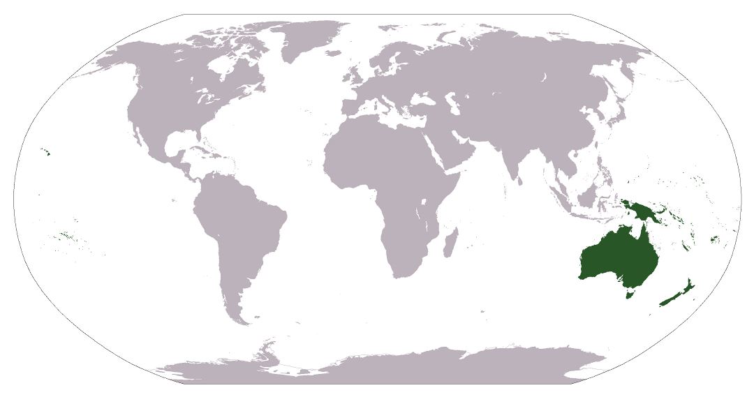 Mapa grande localización de Australia y Oceanía